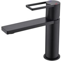 Miscelatore lavabo Chester – nero – miscelatore con set di installazione