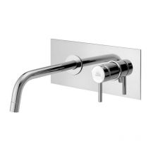 Tacoshop - Miscelatore lavabo incasso piastra inox Paffoni Light cromato bocca 17,5