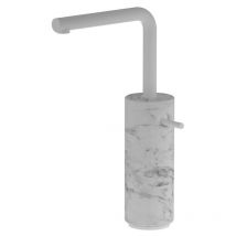 Miscelatore lavabo monoforo alto Marmo - IB - Base: Bianco - Colore:: Bianco Opaco