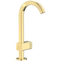 Miscelatore lavabo monoforo Elio - IB - Colore:: Oro Inglese - Maniglia: Corallo