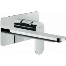 Nobili - Miscelatore lavabo pareteMitigeur lavabo mural chromé avec bec de 20 cm Yoyo YO126198/1CR Chromé