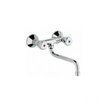 Miscelatore lavello a parete standard dn 15 Maniglia Terralux, plastica cromata Kludi