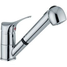 Sei14080000 Rubinetto Miscelatore Lavello Con Doccetta Estraibile 2 Getti, Cromo - Ambrosiana
