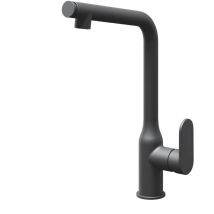 M Rubinetteria - Miscelatore Lavello Cucina Damasco Con Doccetta Estraibile Canna Orientabile Finitura- Nero Opaco - Confezione 1