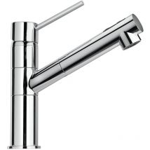 Paini France - Paini rubinetto miscelatore da cucina per lavello con doccia doccino a 2 getti estraibile stile lineare e moderno 78CR568 serie cox