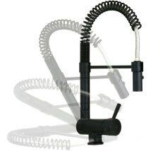 Nice Rubinetterie - Miscelatore lavello cucina sottofinestra colore nero opaco con doccia estraibile Nice 30034M5NO Nero opaco