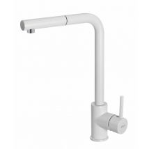 Elleci - Trail Plus. Tipo di beccuccio: Estraibile, Colore del prodotto: Bianco, Materiale del rubinetto: Granitek. Altezza sopra la superficie di