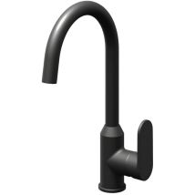 M Rubinetteria - Miscelatore Monocomando Lavello Cucina Canna Orientabile Sofia Installazione Rapida Finitura- Nero Opaco - Confezione 1