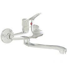 Ambrosiana - Go Plast Sei Miscelatore Lavello a Parete Cromo