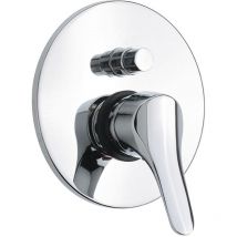 Cisal - Miscelatore monocomando per vasca e doccia ad incasso 70x80-100 mm in ottone cromato Mito