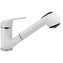 Plados - Miscelatore monocomando quarmixext con doccetta estraibile a doppio getto - Bianco Latte