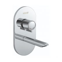 Idral - Miscelatore temporizzato per lavabo da incasso con bocca di erogazione con pulsante antibloccaggio Serie 700 700.B2/1F Cromato - Ottone