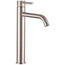 Sphera Docce E Accessori - Miscelatore canna alta lavabo Nichel spazzolato con Leva monocomando mod. mm