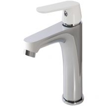 Miscelatore lavabo Cromo e Bianco con Leva monocomando mod. Dream