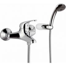 Rubinetterie Mariani - Rubinetto Miscelatore Monocomando Vasca Esterno Doccetta in Ottone Mariani Epic Cromato