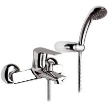 Rubinetterie Mariani - Monocomando vasca esterna con accessori linea essenza cromo