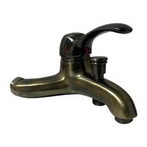 Toscohome - Miscelatore vasca da bagno ottone antico con doccia Bologna