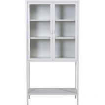 Misha Vitrinenschrank 2 Türen, 4 Ablagen, weiss.