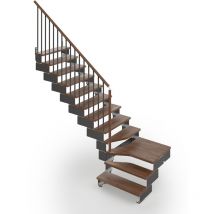 Composity - Escalier quart tournant - Largeur 74 cm - 12 Marches