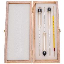 Misuratore di alcol 3 pezzi con termometro Misuratore di alcol Contenuto di alcol 0-40, 40-70, 70-100 Vol% Idrometro per liquori Distillati Whisky