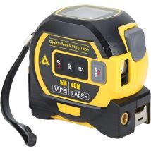 Misuratore laser digitale 3 in 1 con linea laser incrociata, telemetro laser digitale 131 piedi, metro a nastro da 16 piedi con retroilluminazione