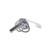 Mitigeur avec limiteur de débit automatique et aération intégrée, flexible de douche 1500 mm, douchettes blanches