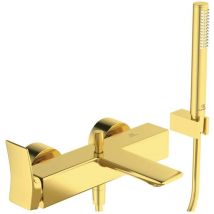 Standard Conca Tap - Mitigeur de baignoire avec accessoires, Brushed Gold BC763A2 - Ideal