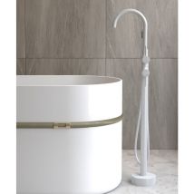 Kroos - Robinet mitigeur bain-douche sur pied Blanc - Corbeau