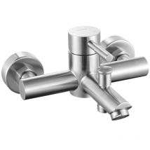 Mitigeur baignoire douche en inox brossé Kolibri