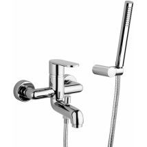 Paini France - Mitigeur bain-douche extérieur avec support de douche réglable Paini Domus 18CR105 Chromé