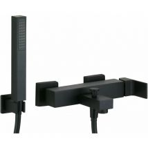 Gattoni Rubinetteria - Mitigeur bain extérieur avec douchette noir mat Gattoni square 2500/25NO Noir mat