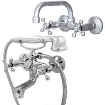Granitan - mitigeur bain + mitigeur lavabo retro chrome