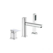 Mitigeur bain/douche 1 poignée skyline, 3 trous chromé montage bord baignoire-entraxe 210mm