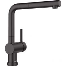 Blanco - Linus s-f - Mitigeur d'évier avec bec extractible, rabattable sous la fenêtre, noir mat 527523