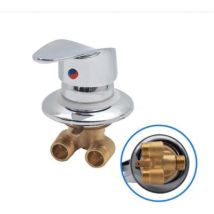Mitigeur Cabine de Douche Robinet de douche en laiton Inverseur de sortie Robinet mitigeur de douche chromé Connecteur G1/2' Mitigeur d'eau froide et