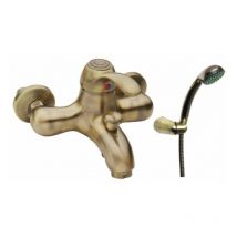 Bagnoclic - Mitigeur de baignoire complet en laiton bronzé ancien