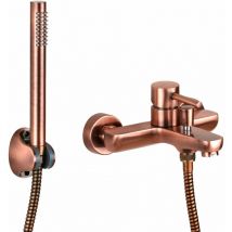 Pollini Acqua Design - Mitigeur de baignoire couleur cuivre avec set de douche Pollini Jessy mxvamcmmcra Cuivre
