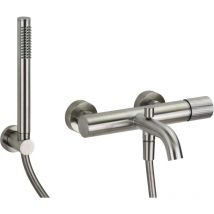 Mitigeur de baignoire externe monocommande couleur acier brossé Mamoli Tuttodunpezzo 1710FB30002A acier inoxydable brossé