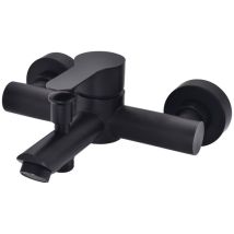 Mitigeur De Baignoire Noir Sans Douchette, Robinet De Douche Salle De Bain Monocommand En Inox Sus304, Robinet Mural Design Élégant