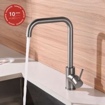 Mitigeur de cuisine bec haut SKY BATH nickel brossé Inox S304 série COMFORT