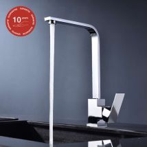 Poalgi - Mitigeur de cuisine bec haut sky bath chromé Inox S304 série cross
