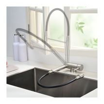 BuntHaus Robinet Cuisine Rabattable Mitigeur Cuisine sous Fenêtre Pliable Mitigeur Evier Cuisine Rotatif à 360° en Acier Inoxydable 304 Brossé
