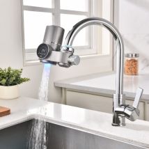 Mitigeur de Cuisine Robinet de Cuisine Rotatif 360° Robinet Mitigeur d'Evier en Cuivre Durable Chromé Equipé Douchette Evier Filtre à Eau du Robinet