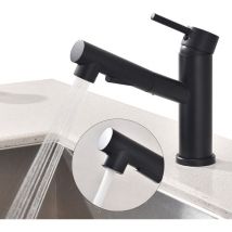 Homelody - Robinet Cuisine avec Douchette Extractible 2 Jets au Choix Mitigeur Cuisine Mitigeur d'Evier Chromé en Acier Inox Durable