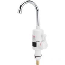 Mitigeur de cuisine,Robinet d'eau chaude instantanée, robinet de chauffe-eau rotatif à 360°, robinet d'eau chaude instantanée rapide avec affichage