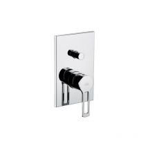 Paffoni - Ringo West Set Façade de douche 2 sorties + Corps d'encastrement, Chrome (RIN015)