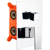 Bagnoclic - Mitigeur de douche carré encastré avec inverseur 3 voies