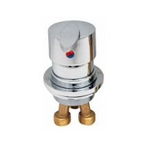 KZQ - Mitigeur de Douche en Laiton Chromé avec Inverseur, Connexion pour Eau Chaude et Froide, Idéal pour Cabines de Douche