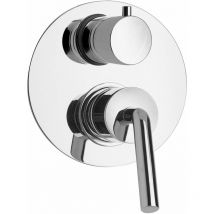 Piralla Rubinetteria - Mitigeur de douche encastré avec déviateur Piralla Garda 0AS00400A19 Chromé - 2 sorties