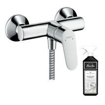 Mitigeur douche mécanique Hansgrohe Focus chromé + nettoyant Briochin